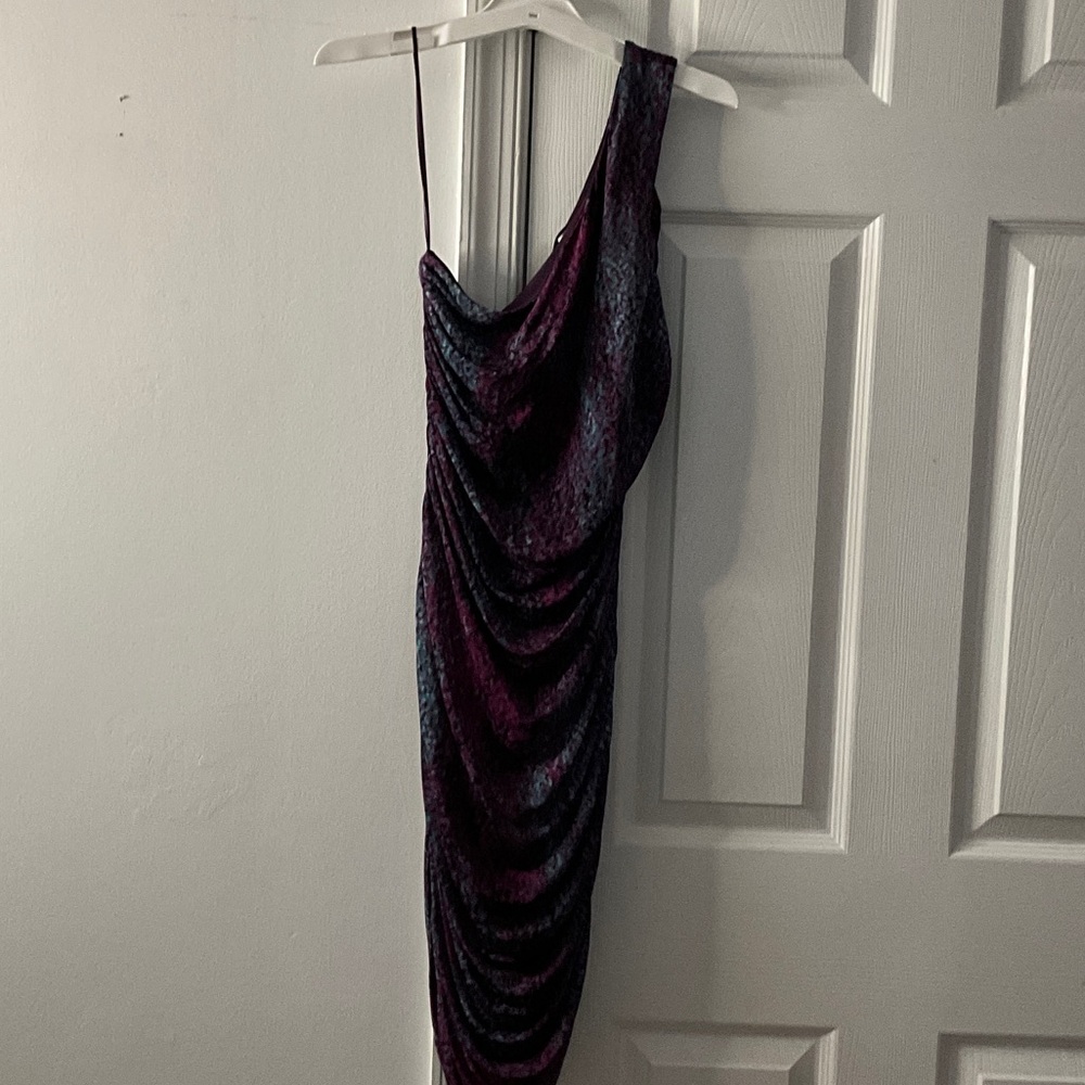 H&M One-Shoulder Dress - Black and Purple